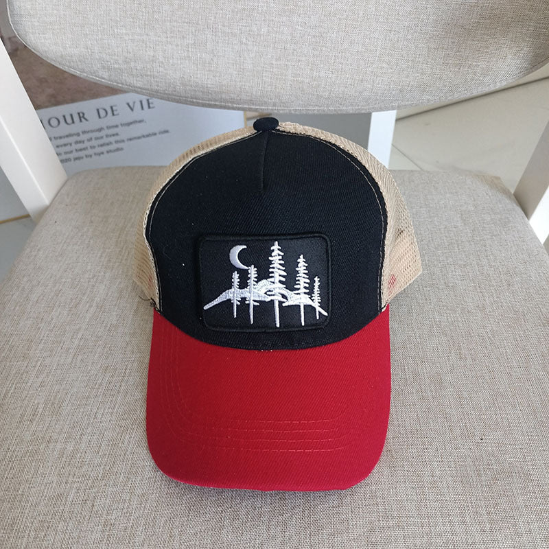 Six-color embroidered outdoor trucker caps