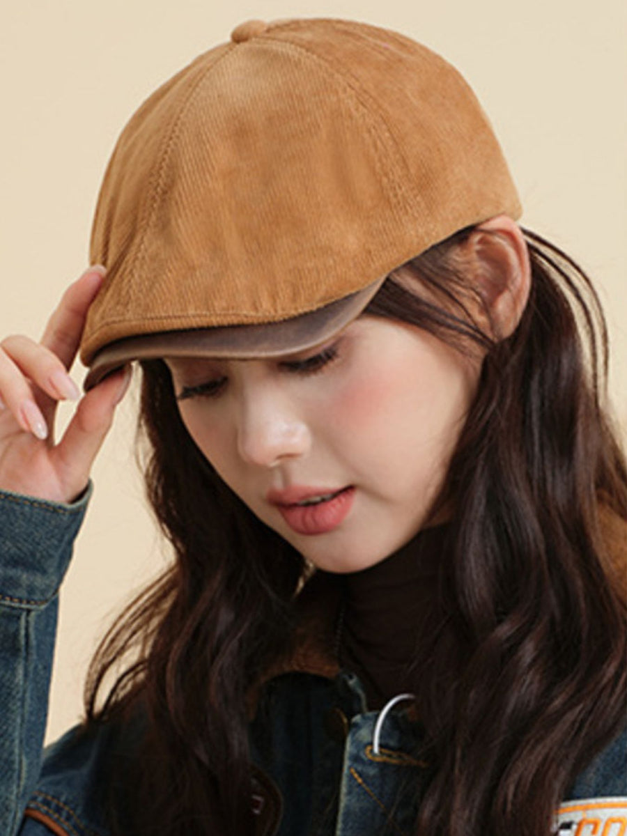 Vintage Corduroy Newsboy Cap