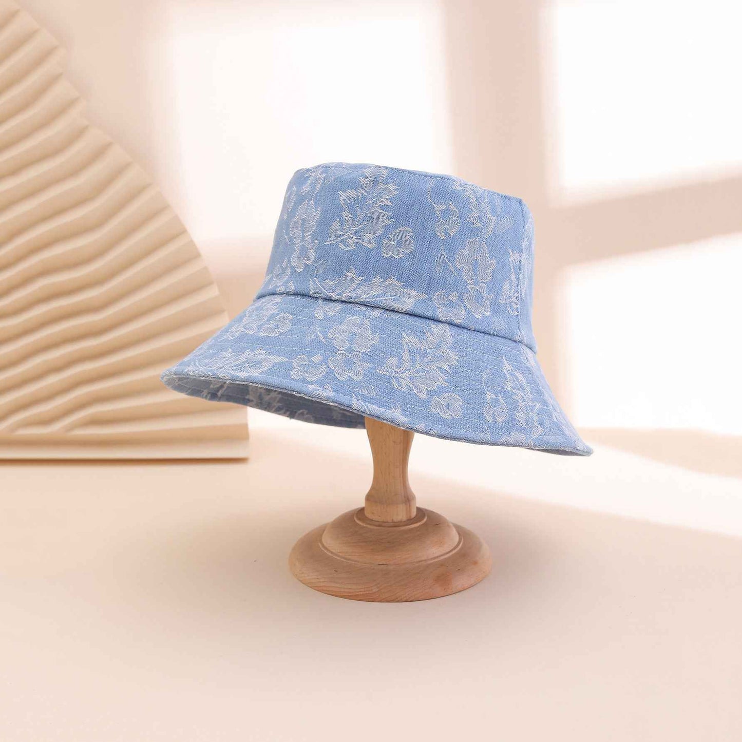 Unisex Floral Pattern Wide Brim Bucket Hat