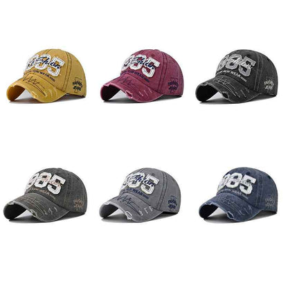 Blue vintage-washed 1985 cotton cap