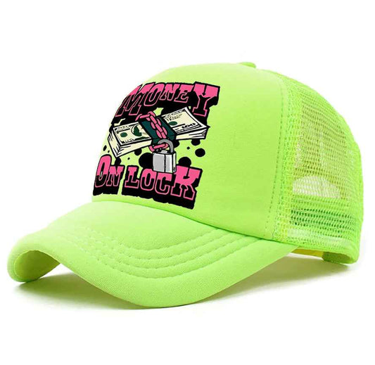 Unisex Money Graphic Mesh Trucker Cap
