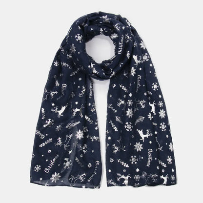 Christmas print winter scarf - product photo 10