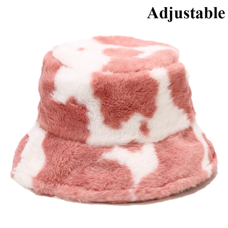 Unisex faux fur animal print bucket hat - product photo 7