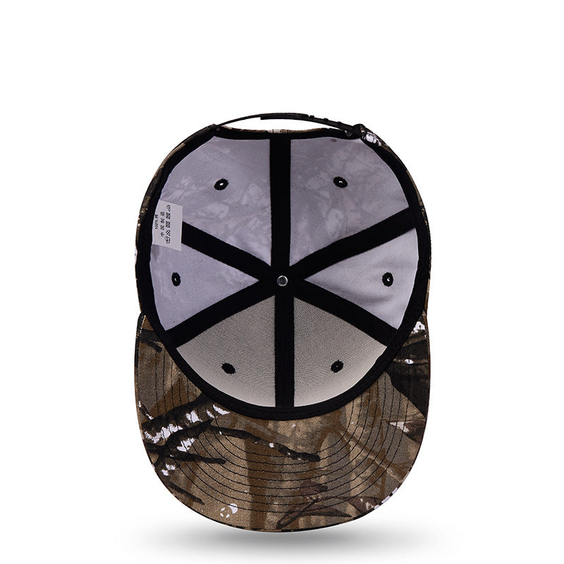 Adjustable hunting cap rear closure detail