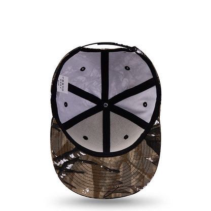 Adjustable hunting cap rear closure detail