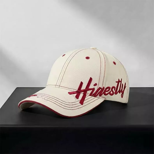 Embroidered letter baseball cap - product photo 1