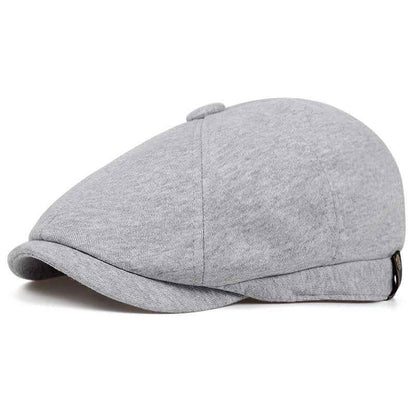 Black men's classic cotton newsboy cap