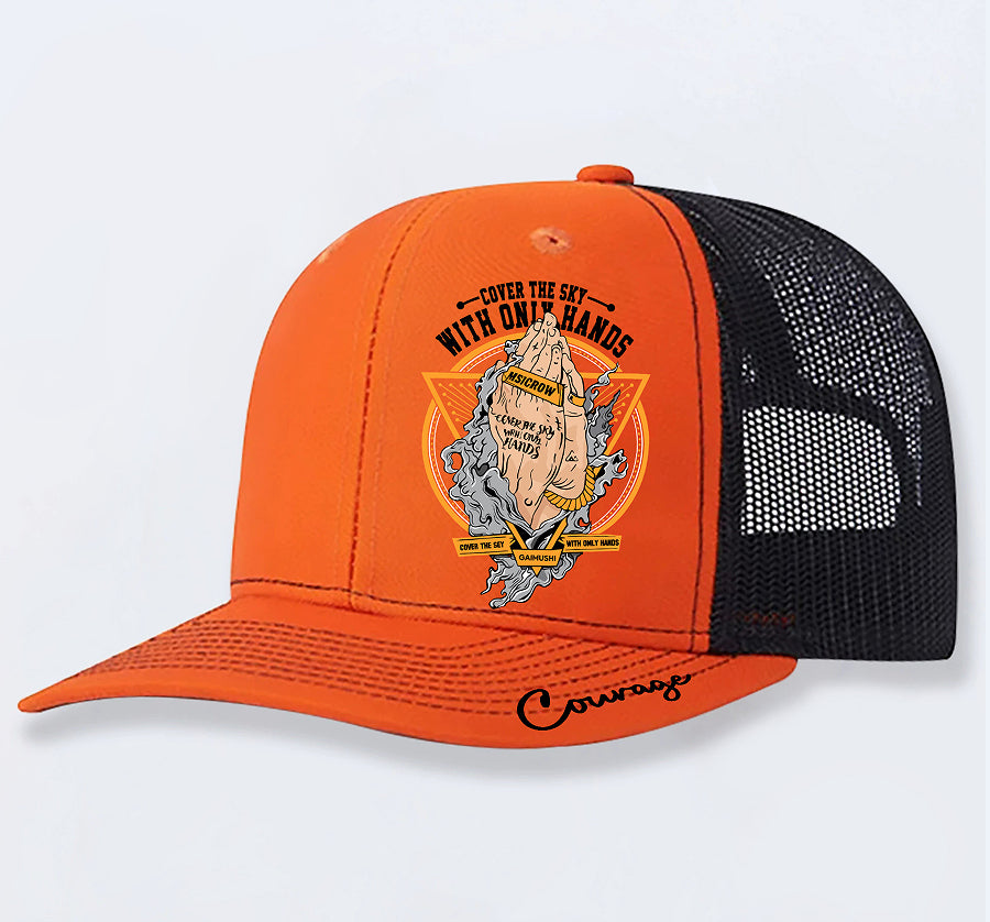 Khaki mesh trucker cap for casual streetwear