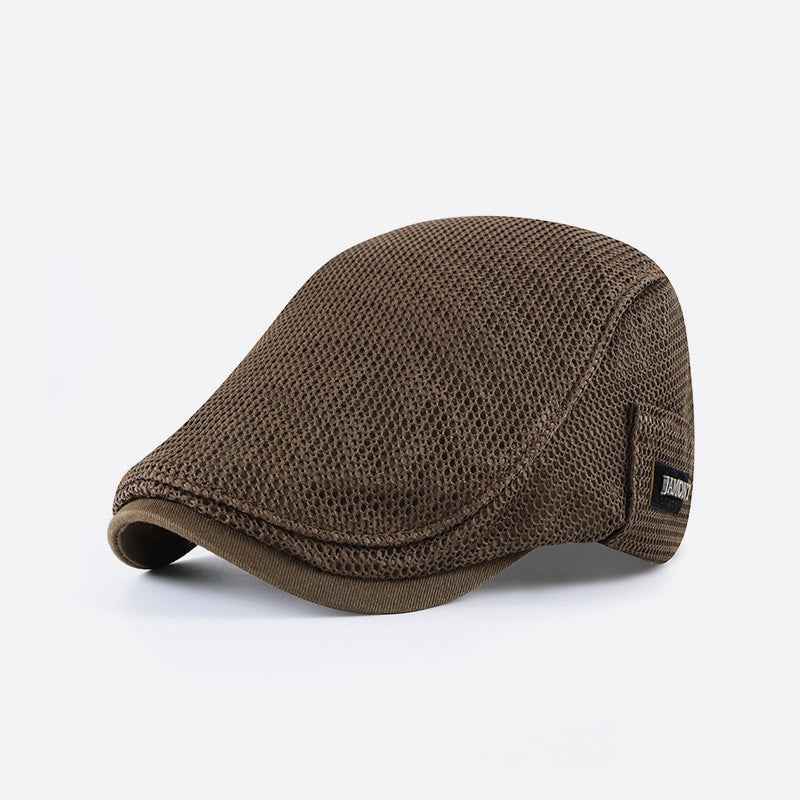 Unisex Breathable Mesh Flat Cap – Casual Ivy Hat