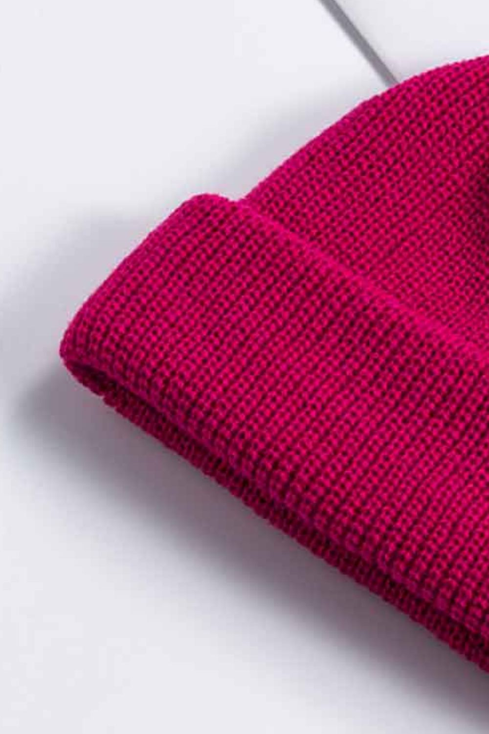 Acrylic knit beanie compact travel-ready view