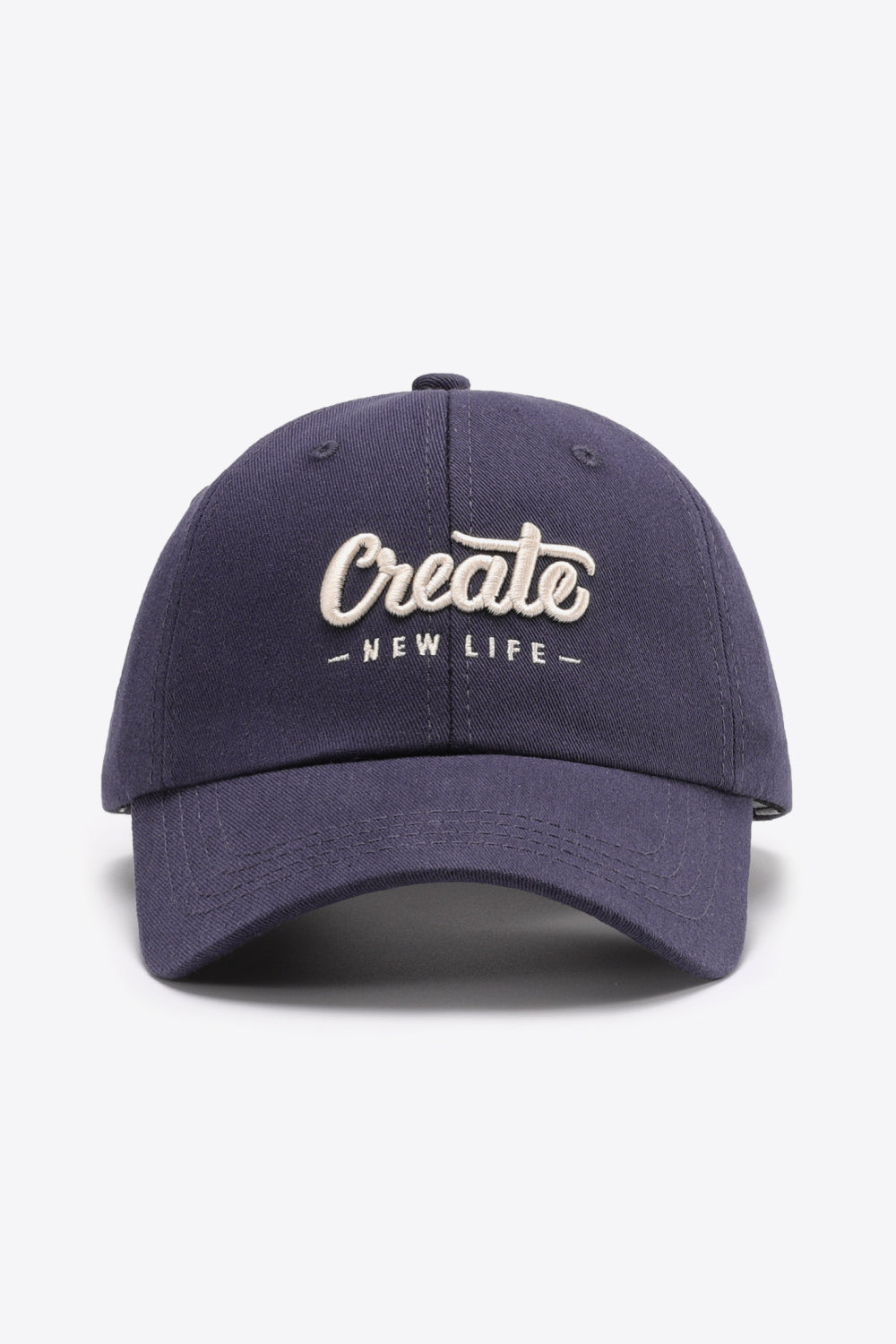 Cotton baseball cap embroidered slogan detail