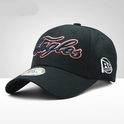 Unisex Embroidered Baseball Cap - Khaki crown detail