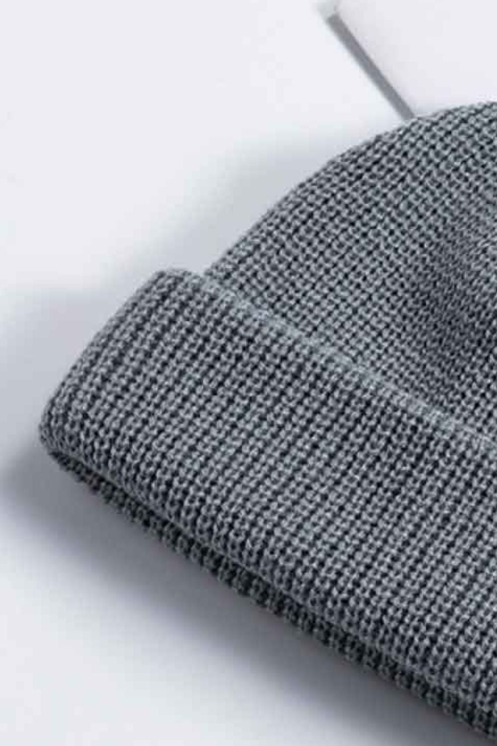 Cozy cuff beanie solid color studio angle