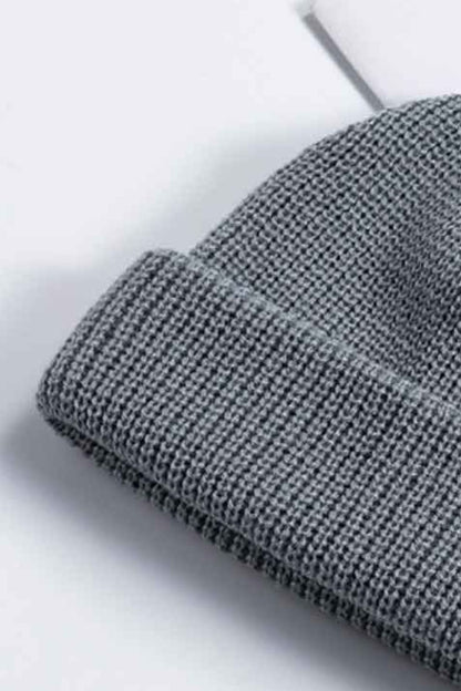 Cozy cuff beanie solid color studio angle