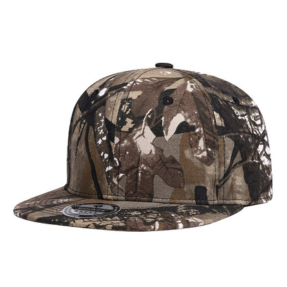 Printed camo snapback structured crown