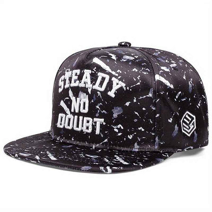 Unisex splatter snapback streetwear styling