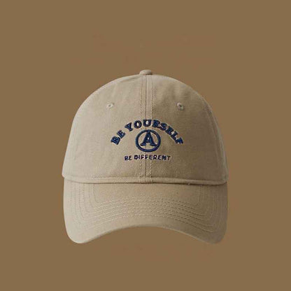 Unisex Be Yourself Embroidered Cotton Baseball Caps