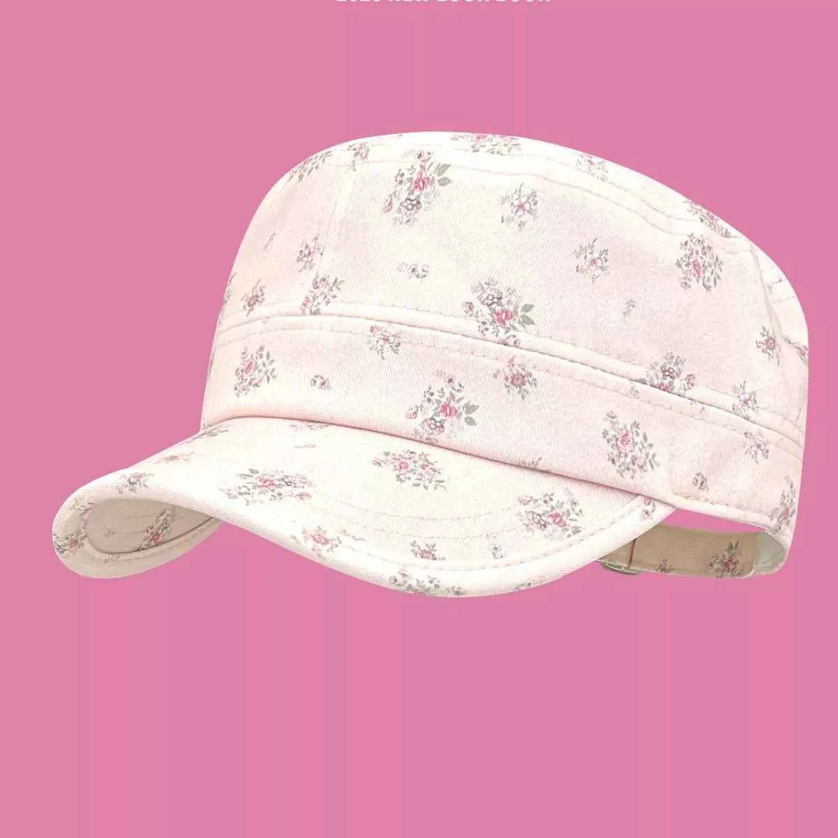Women's Floral Print Flat Top Hat