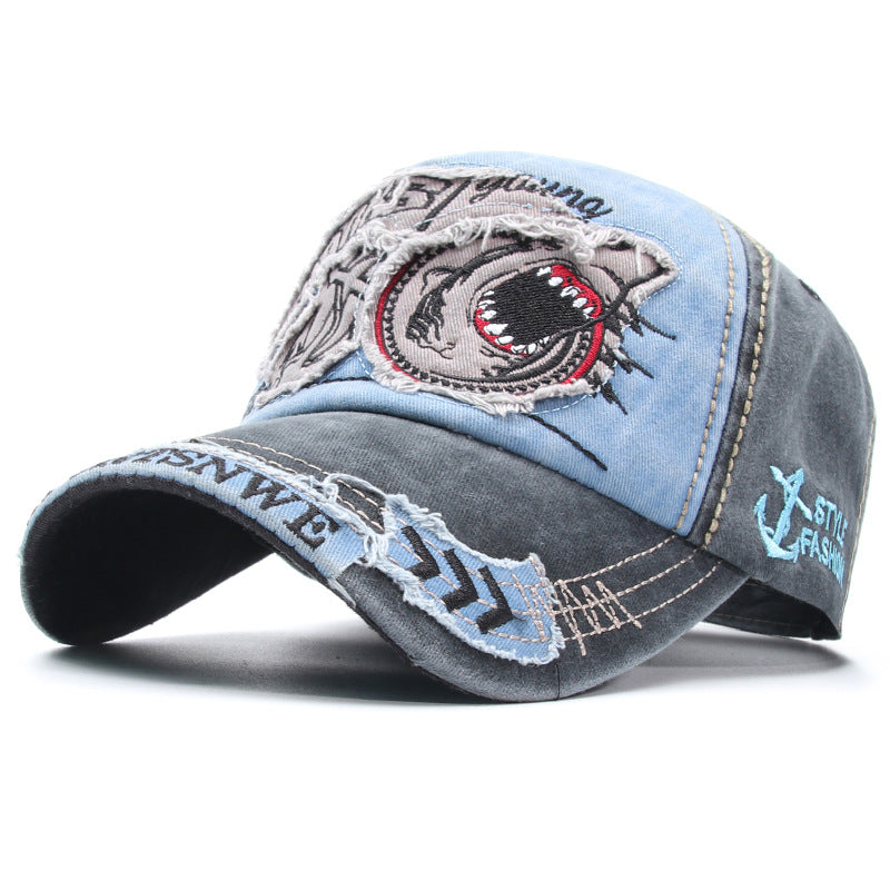Unisex embroidered cotton washed baseball cap - product photo 7