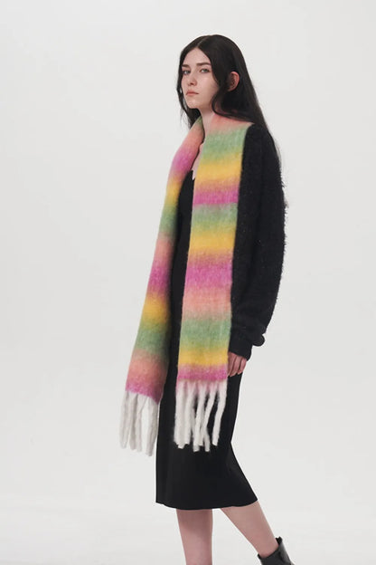 Gradient wool blend thermal scarf - product photo 8