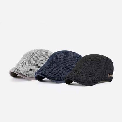 Unisex Breathable Mesh Flat Cap – Casual Ivy Hat