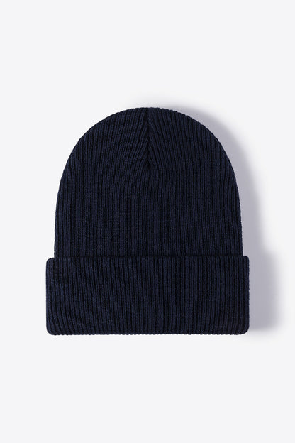 Unisex Beige Warm Winter Knit Beanie winter styling view photo 17