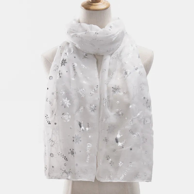 Christmas print winter scarf - product photo 1