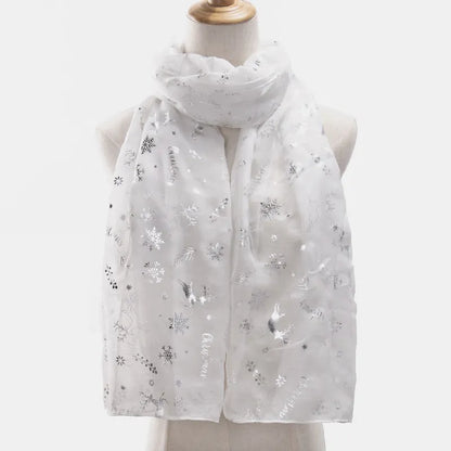 Christmas print winter scarf - product photo 1