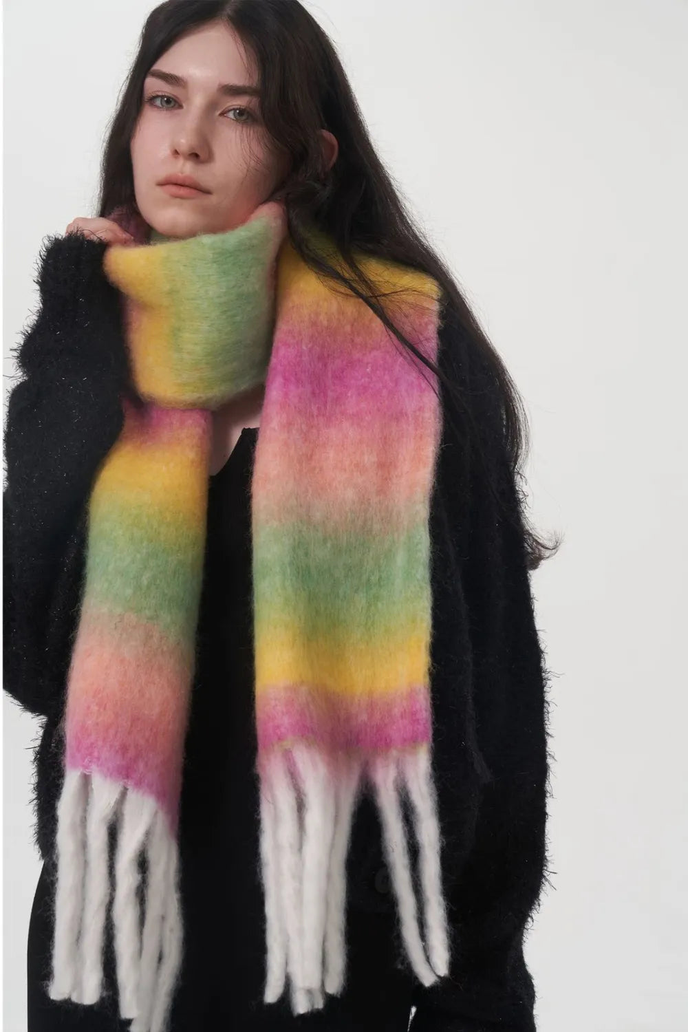 Gradient wool blend thermal scarf - product photo 7
