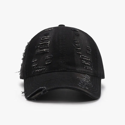 Hot pink distressed cotton cap statement color