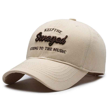 Unisex Embroidered Slogan Cotton Baseball Cap