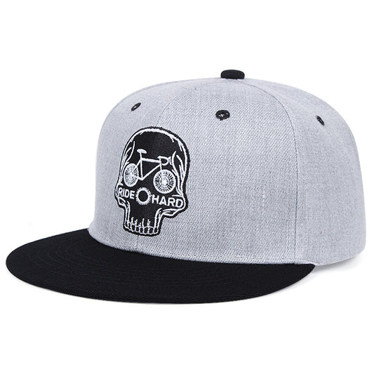 Unisex Skull Embroidered Snapback Cap product photo 1