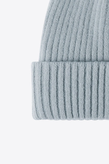 Khaki acrylic blend beanie winter styling angle