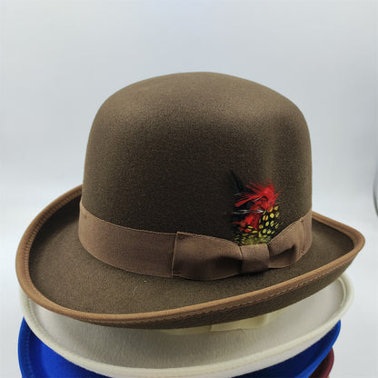 Classic unisex fedora brim close-up