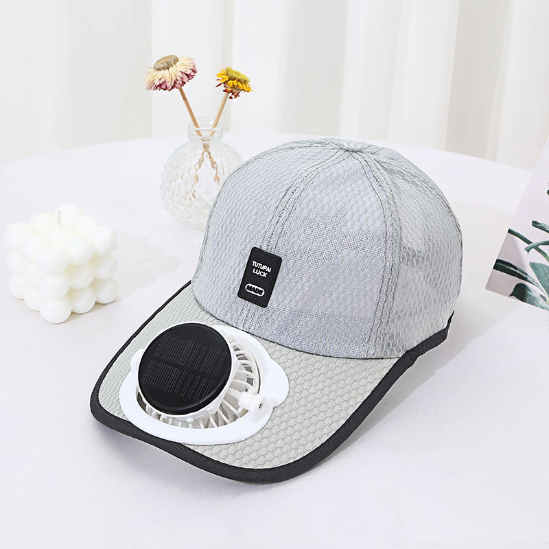 Solar Charging Fan Hat | Breathable Cooling Cap