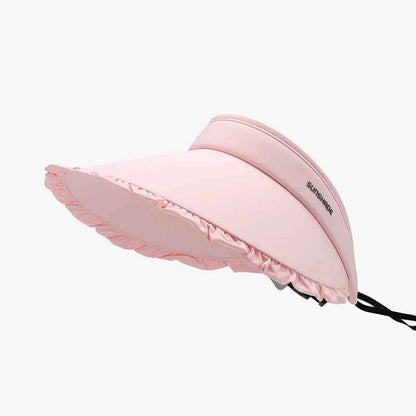 Black adjustable ice silk sun hat front view