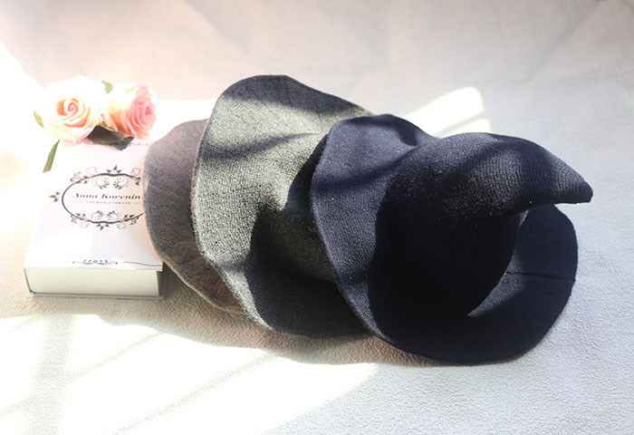 Women's Cotton Wide Brim Halloween Witch Hat