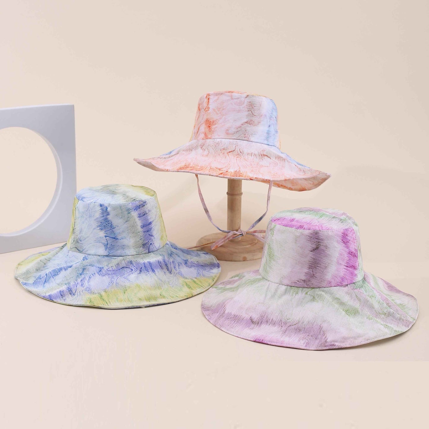 Women's Gradient Tie-Dye Wide Brim Sun Hat