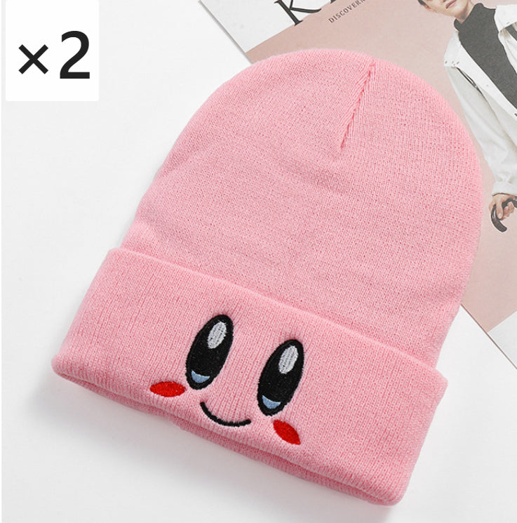 Pink smile beanie marked as a two-piece variant