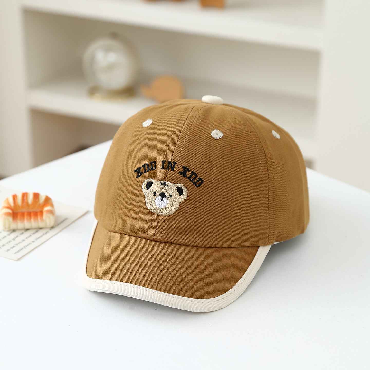 Toddler Bear Embroidered Baseball Caps