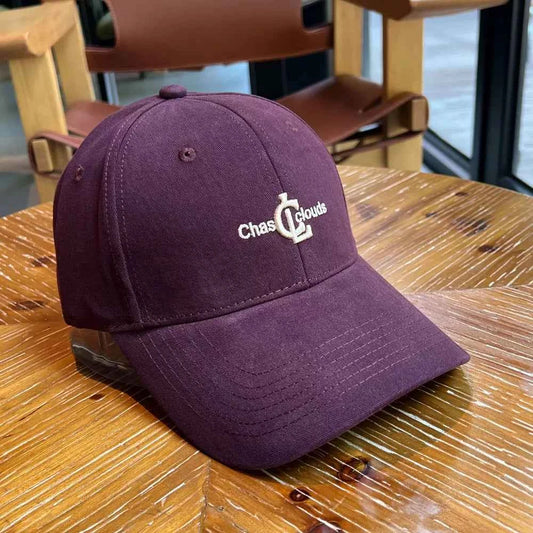 Cloud Script Embroidered Cotton Baseball Cap