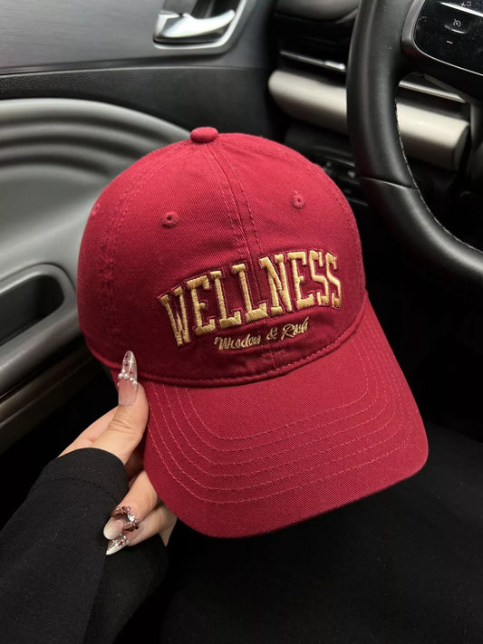 Embroidered letter cotton baseball cap - product photo 4