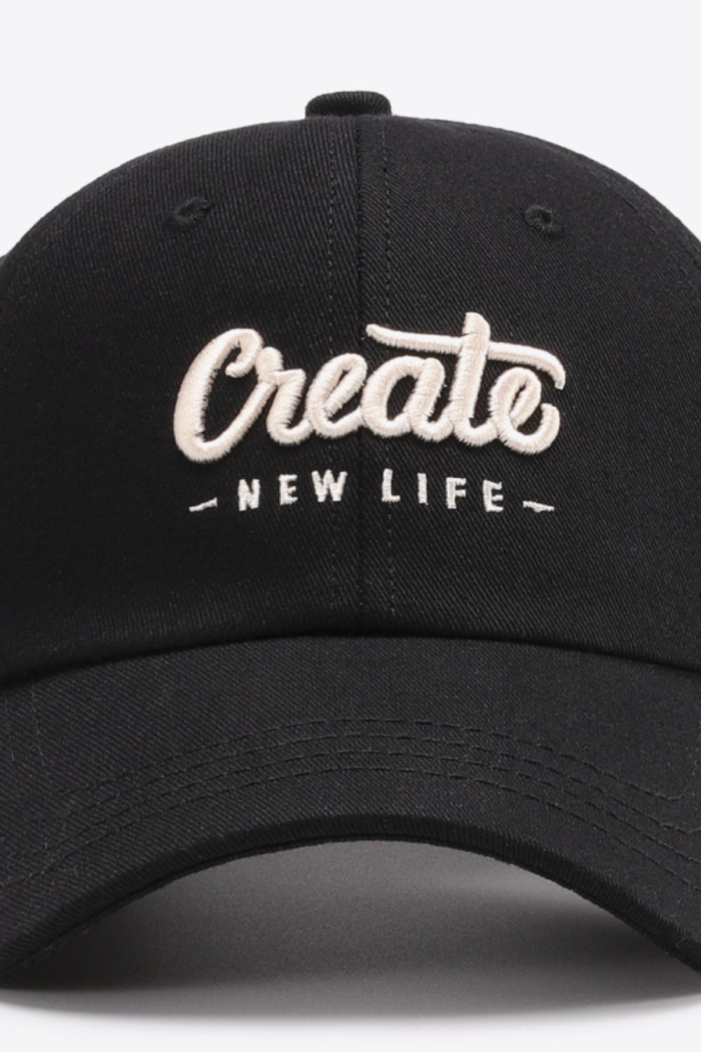 Navy cotton baseball cap clean studio profile