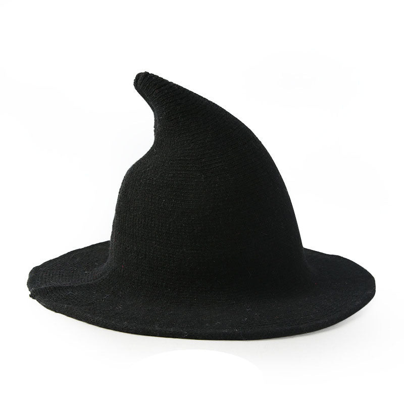 Women's Wool Halloween Witch Hat - Camel styled detail