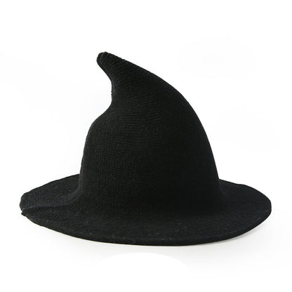 Women's Wool Halloween Witch Hat - Camel styled detail