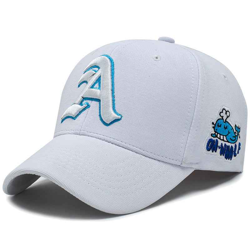 Unisex Embroidered Letter A Baseball Caps