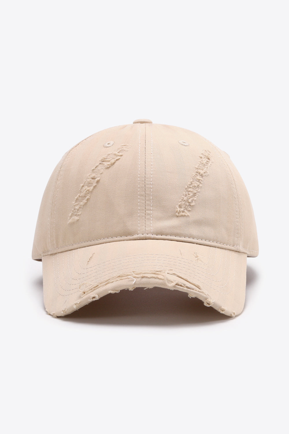 Adult unisex distressed cap product angle