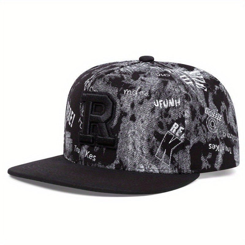 Patterned snapback cap color option display