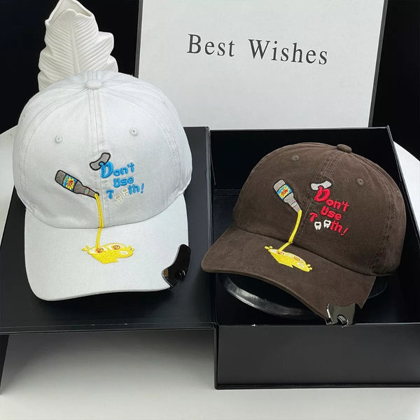 Embroidered cartoon baseball cap - product photo 1