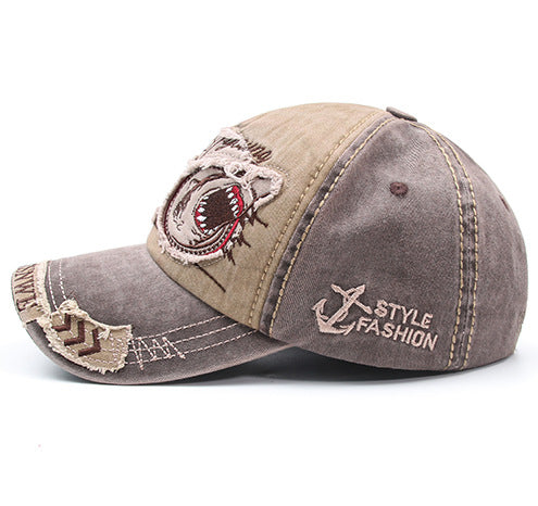 Unisex embroidered cotton washed baseball cap - product photo 5